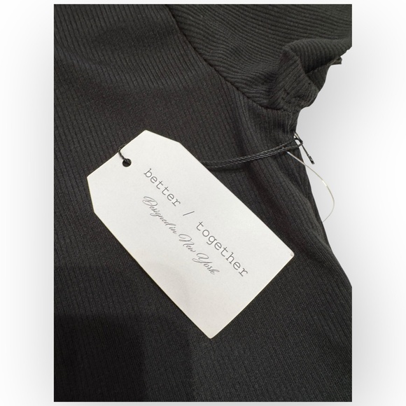 NWT Better / Together Black Ribbed Short Sleeve T-Shirt - Women’s Size Small - Picture 3 of 5